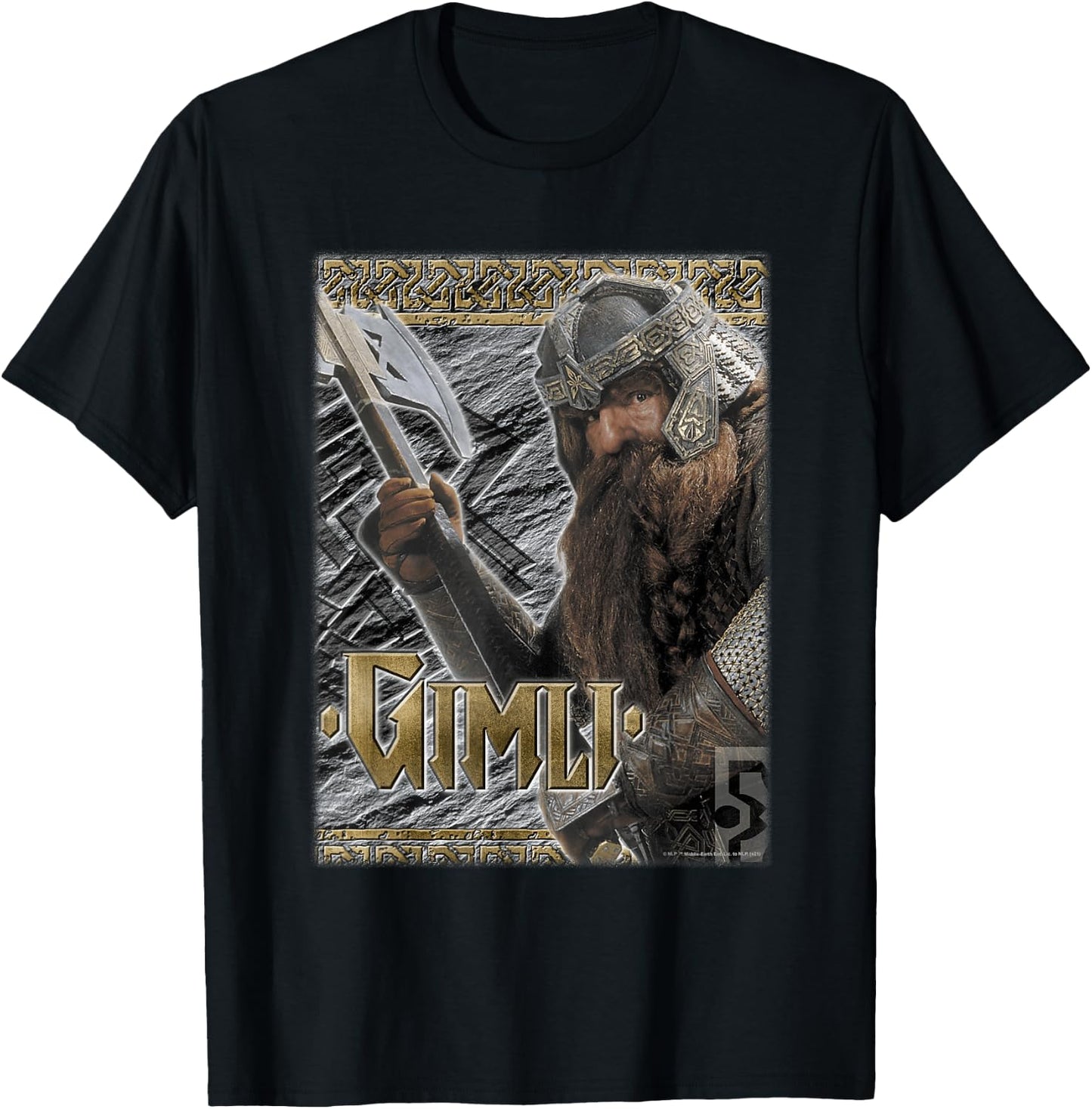 The Lord of the Rings Gimli T-Shirt - T-Shirt | Black