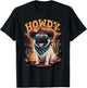 Pug Funny Cowboy Cowgirl Western Country Animal T-Shirt - T-Shirt | Black