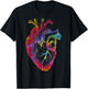 Tie Dye Anatomical Heart Valentines Day Anatomy Love Science T-Shirt - T-Shirt | Black