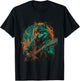 Wolf Playing Guitar Lover Rock Star Rock And Roll Guitarist T-Shirt - T-Shirt | Black