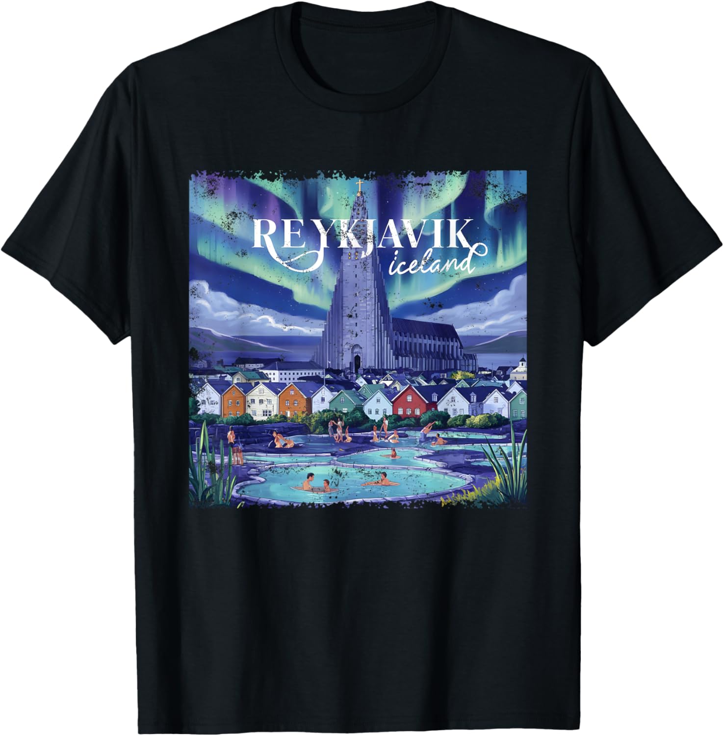 Reykjavik, Iceland T-Shirt - T-Shirt | Black