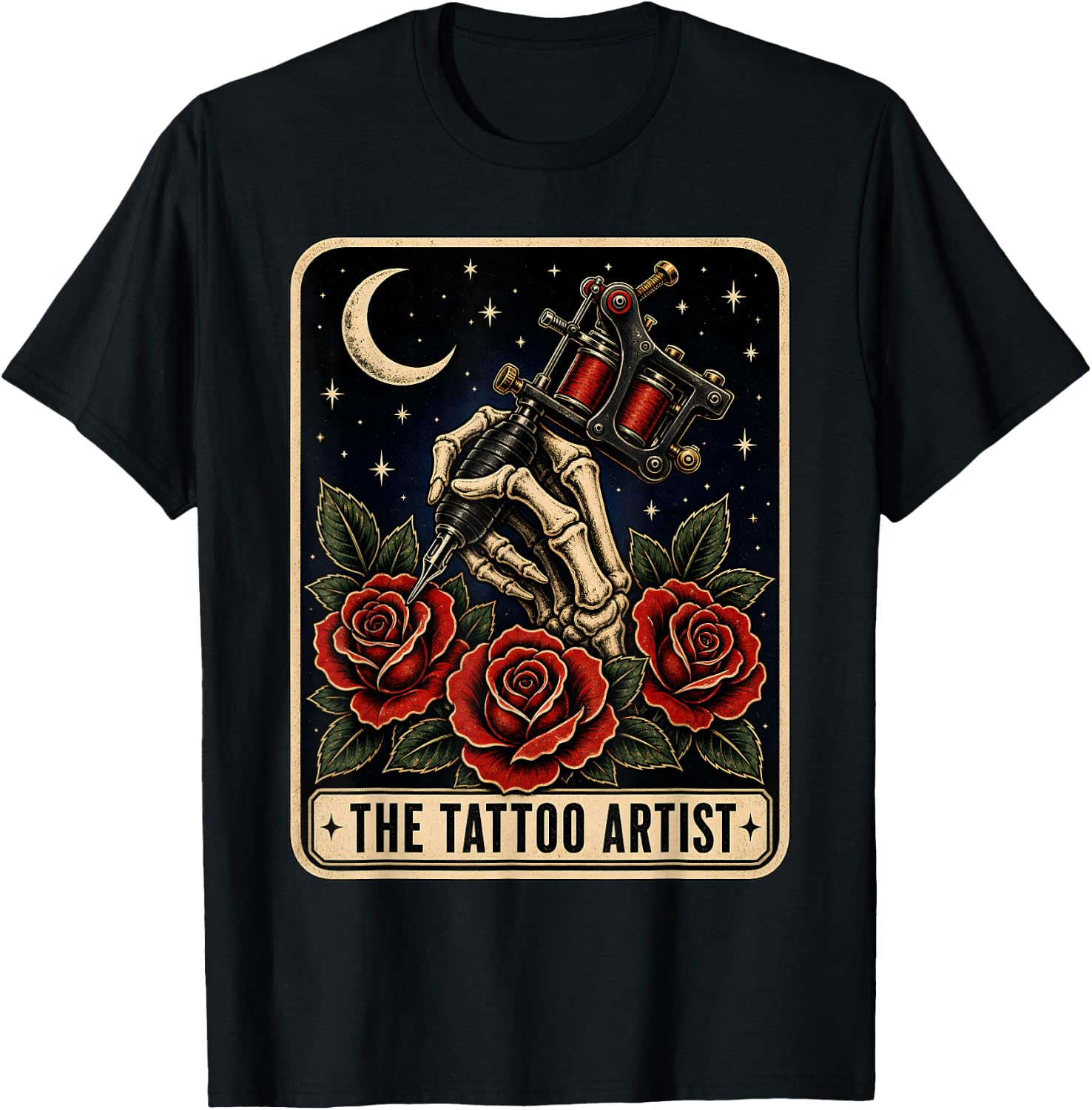The Tattoo Artist Tarot Card T-Shirt - T-Shirt | Black