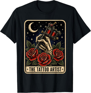 The Tattoo Artist Tarot Card T-Shirt - T-Shirt | Black