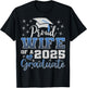 Super Proud Wife of 2025 Graduate Awesome Family College T-Shirt - T-Shirt | Black