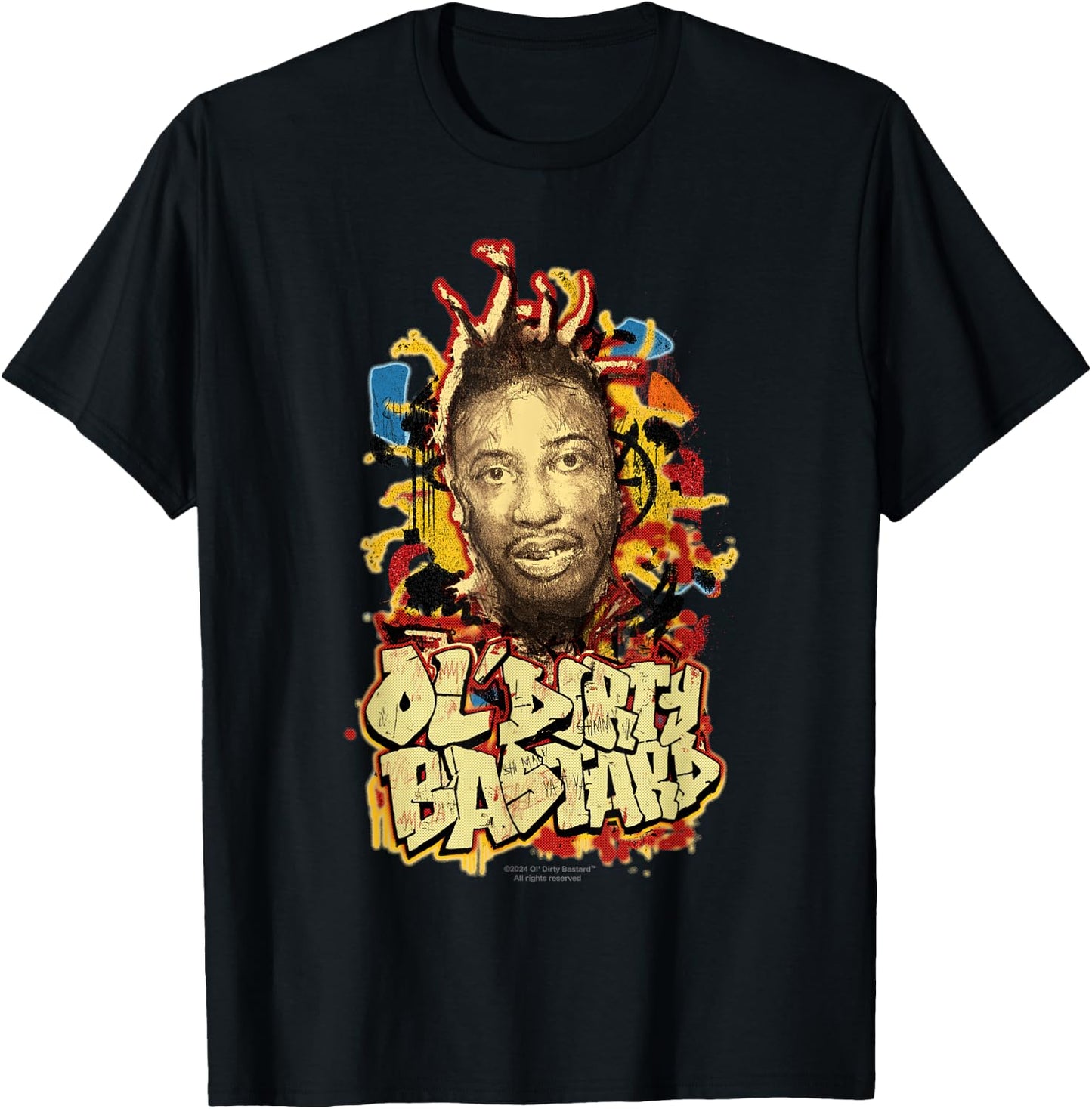 ODB Ol Dirty Ba--ard Splash Graffiti Hip Hop Rap Retro 90s T-Shirt - T-Shirt | Black