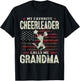My Favorite Cheerleader Calls Me Grandma Flag Cheer Grandma T-Shirt - T-Shirt | Black