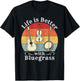 Life is Better with Bluegrass Music Banjo Fiddle Player Gift T-Shirt - T-Shirt | Black