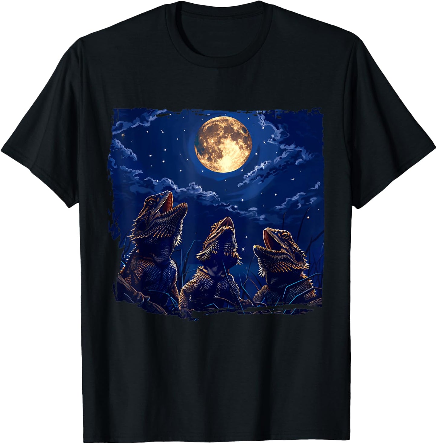 Bearded Dragons Howl At Moon Bearded Dragons Owner T-Shirt - T-Shirt | Black