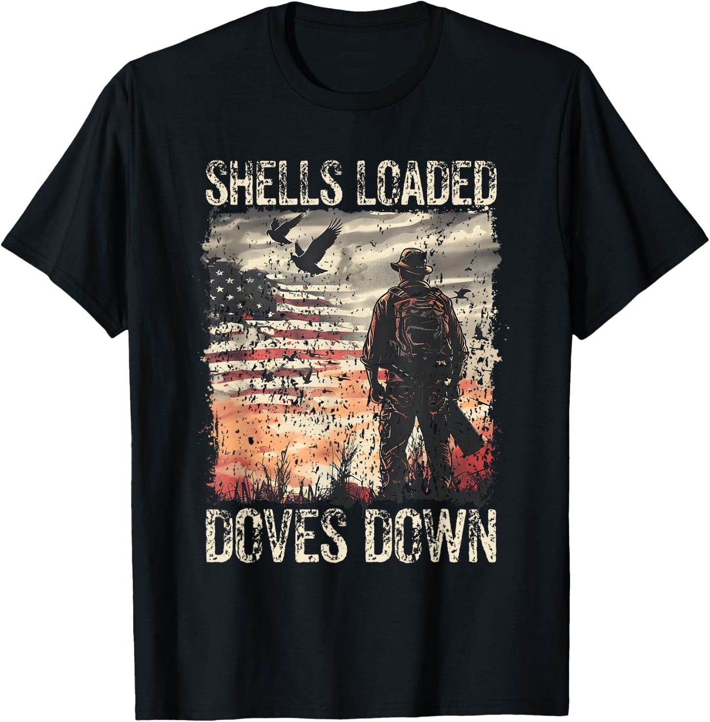 Dove Hunting I Doves Down I Dove Hunter T-Shirt - T-Shirt | Black