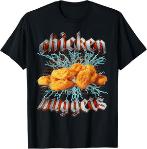 Chicken Nuggets Meme Funny Oddly Specific Dank Meme T-Shirt - T-Shirt | Black