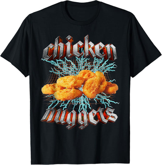 Chicken Nuggets Meme Funny Oddly Specific Dank Meme T-Shirt - T-Shirt | Black