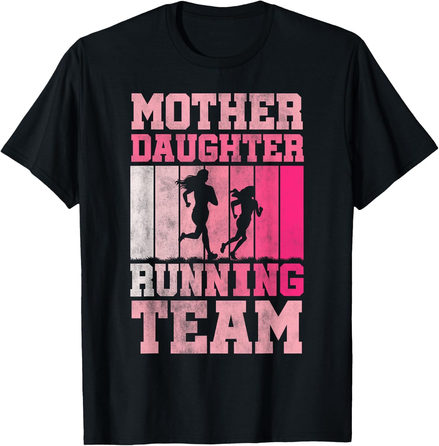 Mother Daughter Running Team - Funny Running Family T-Shirt - T-Shirt | Black