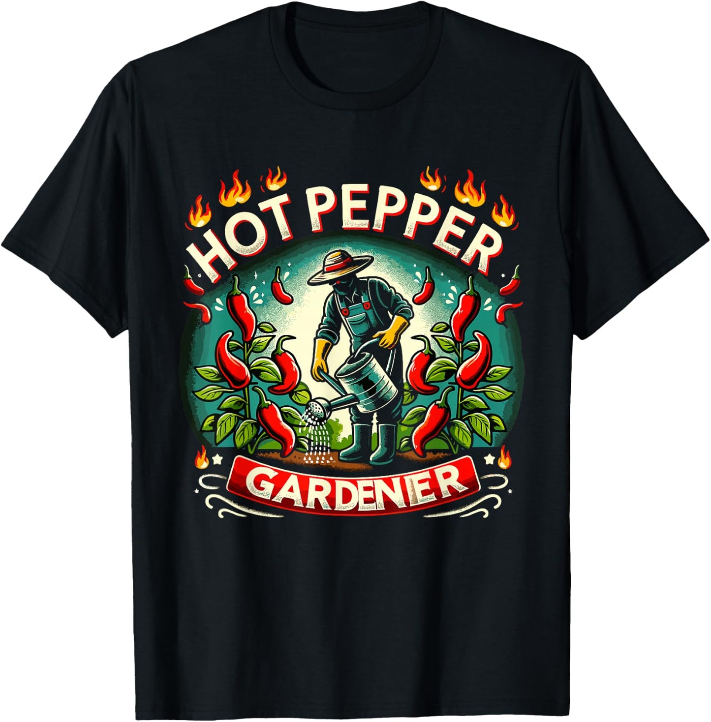 Spicy Food Lover Chili Peppers Chef Spice Scoville Scale T-Shirt - T-Shirt | Black