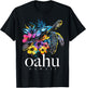 Oahu Hawaii Sea Turtle Hawaiian Surfer Souvenir T-Shirt - T-Shirt | Black