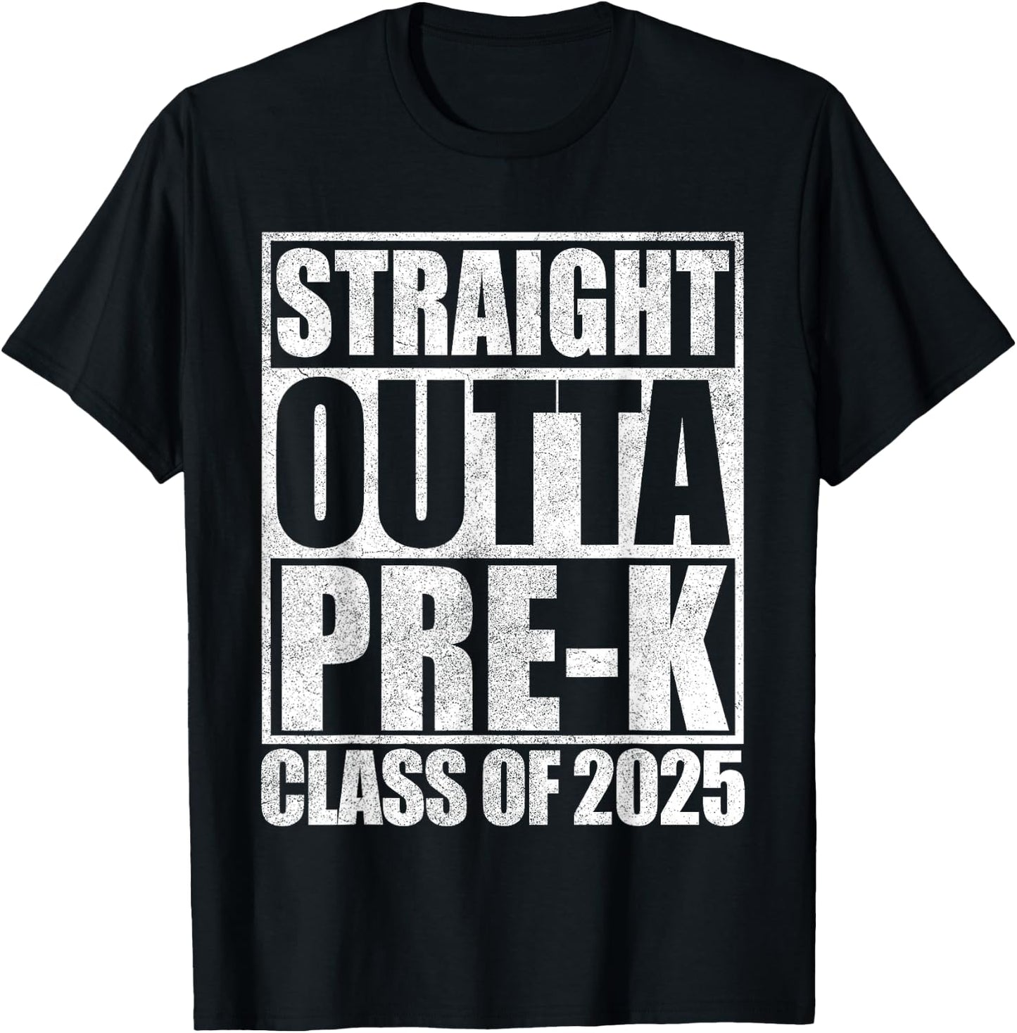 Pre-k Graduation Shirt For Boys, Straight Outta Pre-k T-Shirt - T-Shirt | Black