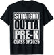 Pre-k Graduation Shirt For Boys, Straight Outta Pre-k T-Shirt - T-Shirt | Black
