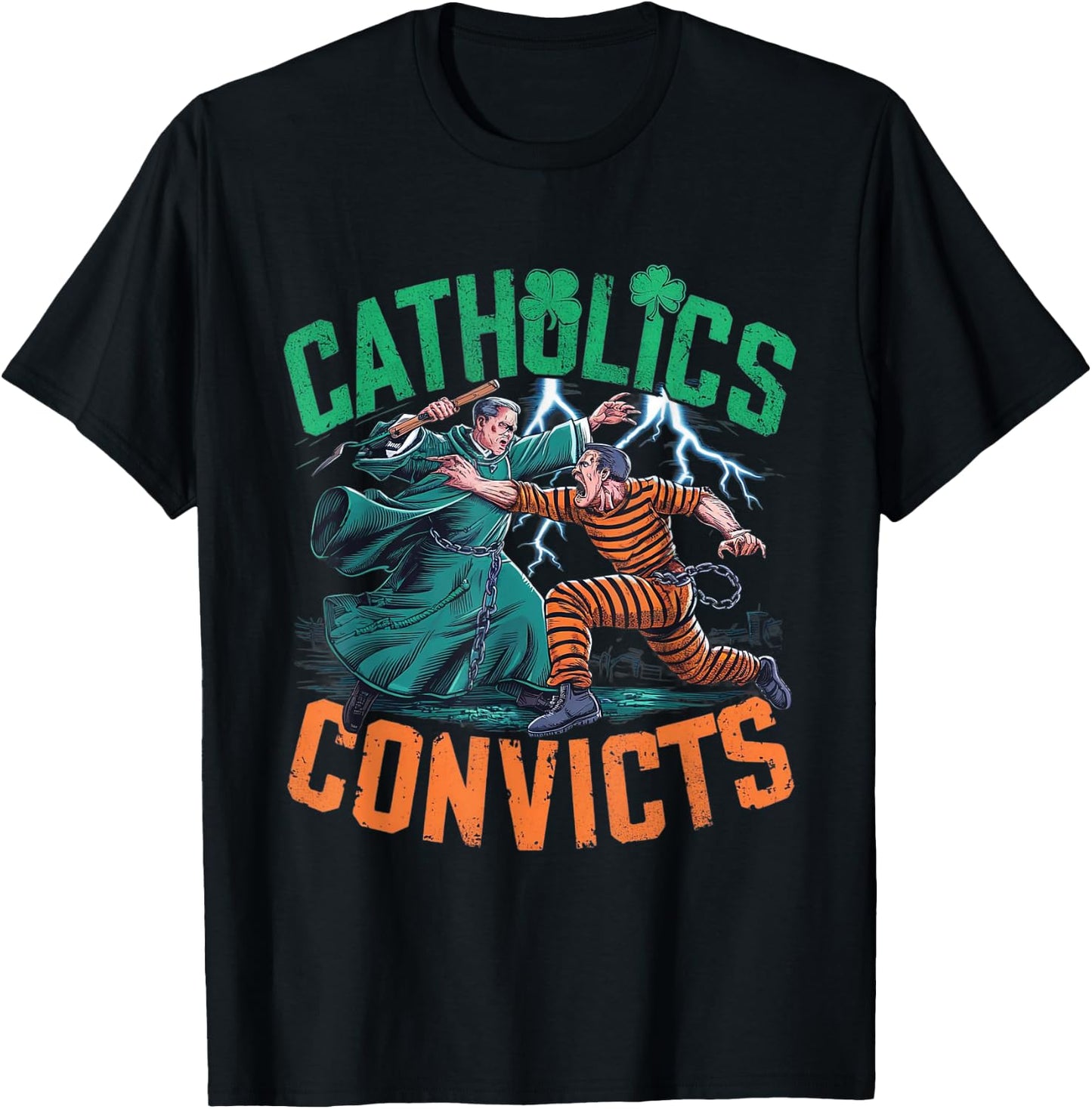 Classic Catholics vs Convicts 1988 T-Shirt - T-Shirt | Black