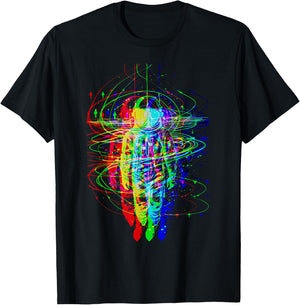 Psychedelic Spaceman Traveller Trippy Astronaut Outer Space T-Shirt - T-Shirt | Black