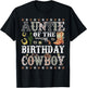 Auntie Of The Birthday Cowboy Rodeo Auntie T-Shirt - T-Shirt | Black