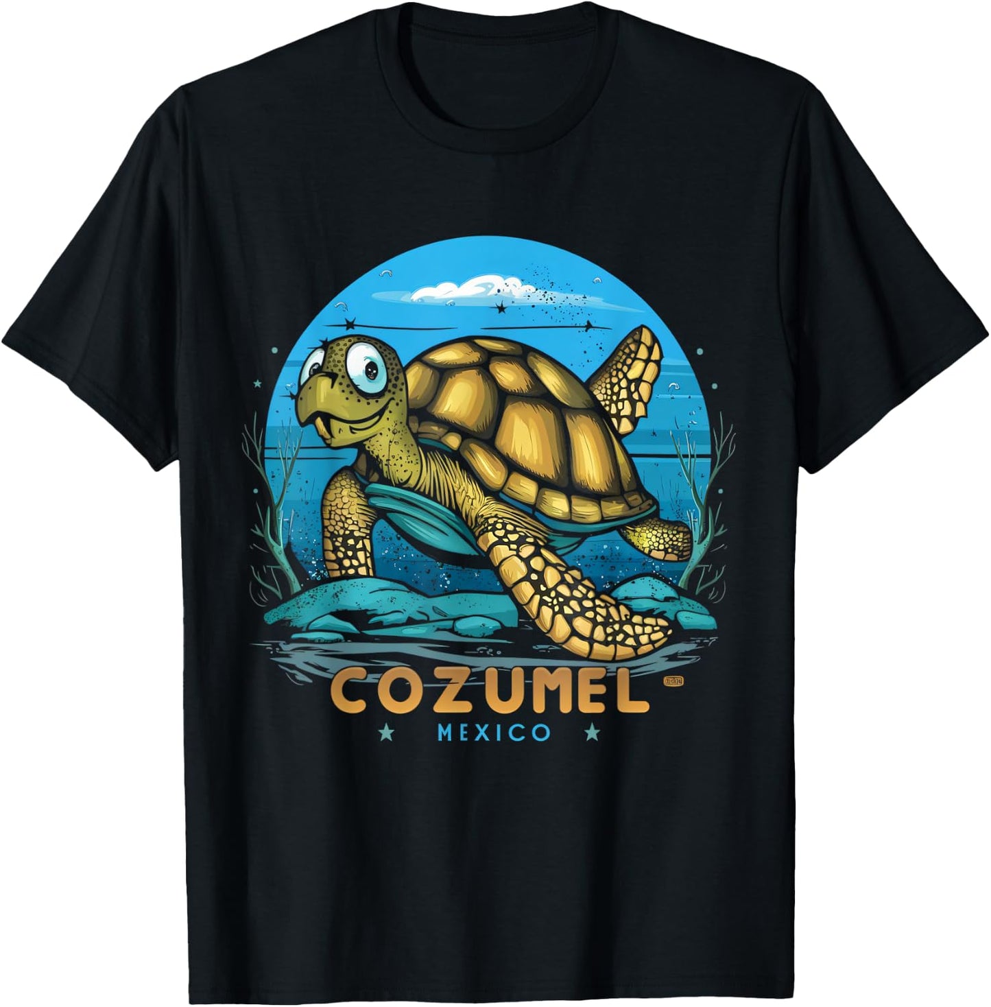 Cozumel, Mexico Sea Turtle T-Shirt - T-Shirt | Black