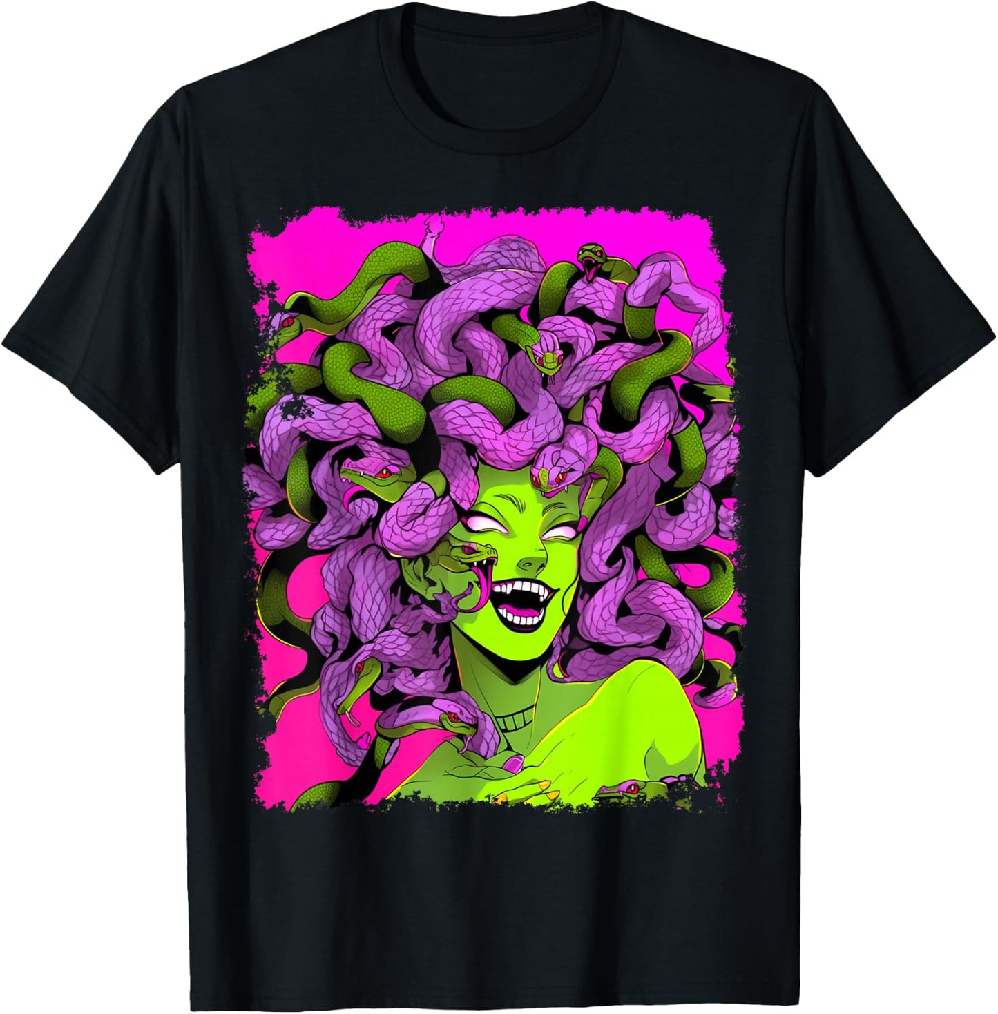 Medusa Pink T-Shirt - T-Shirt | Black