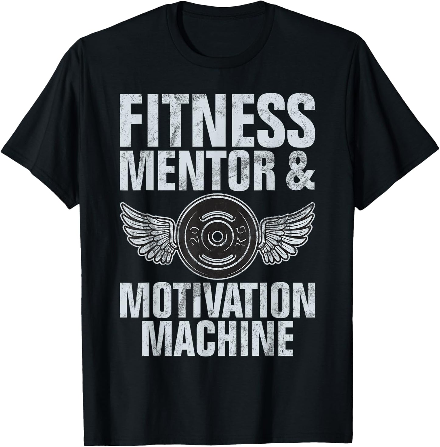Fitness Mentor and Motivation Machine Personal Trainer T-Shirt - T-Shirt | Black