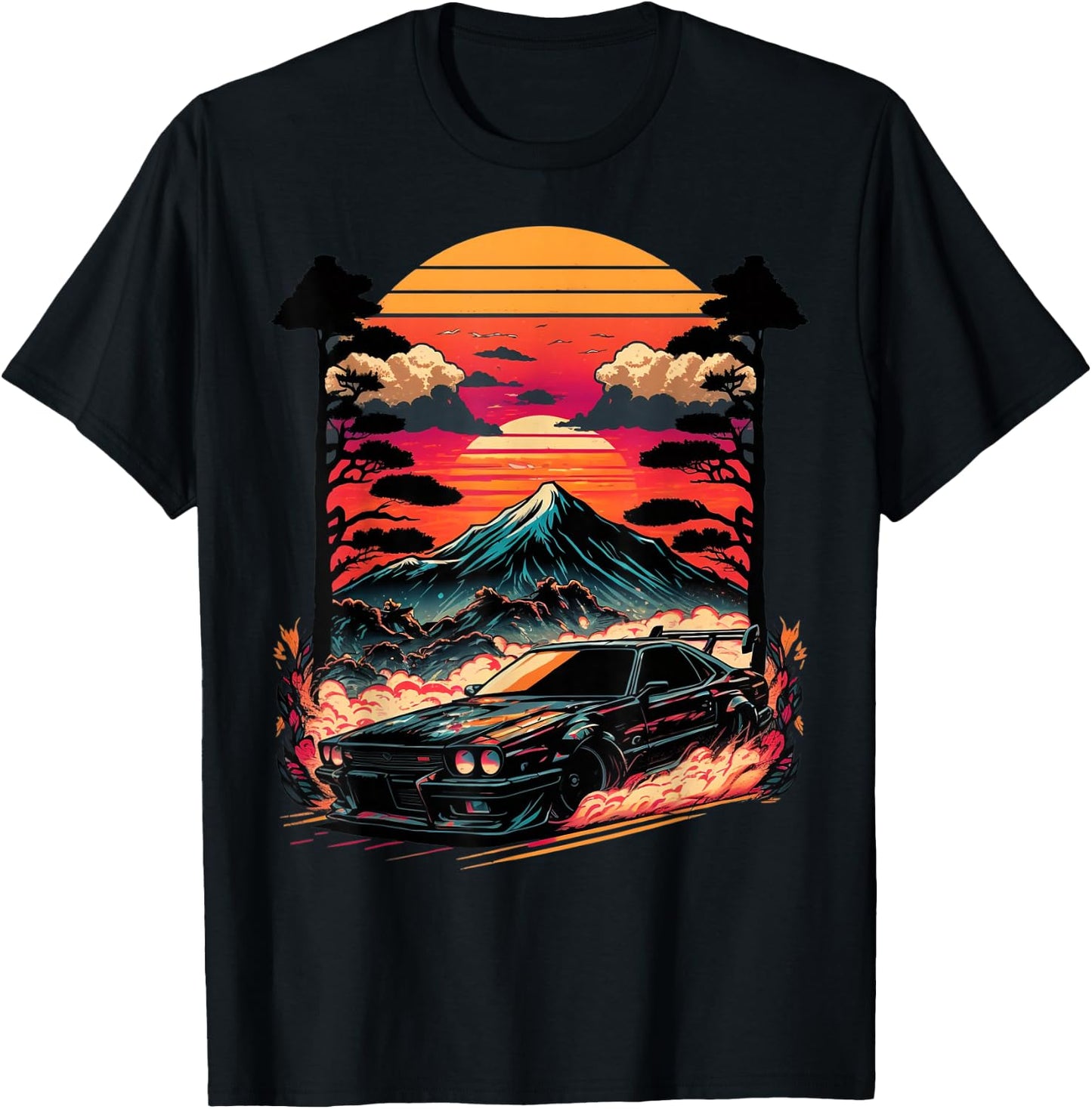 Japanese Car Racing Drifting Lover Racing Cars JDM Legend T-Shirt - T-Shirt | Black