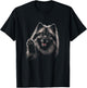 Keeshond Graphic Artwork Design T-Shirt - T-Shirt | Black