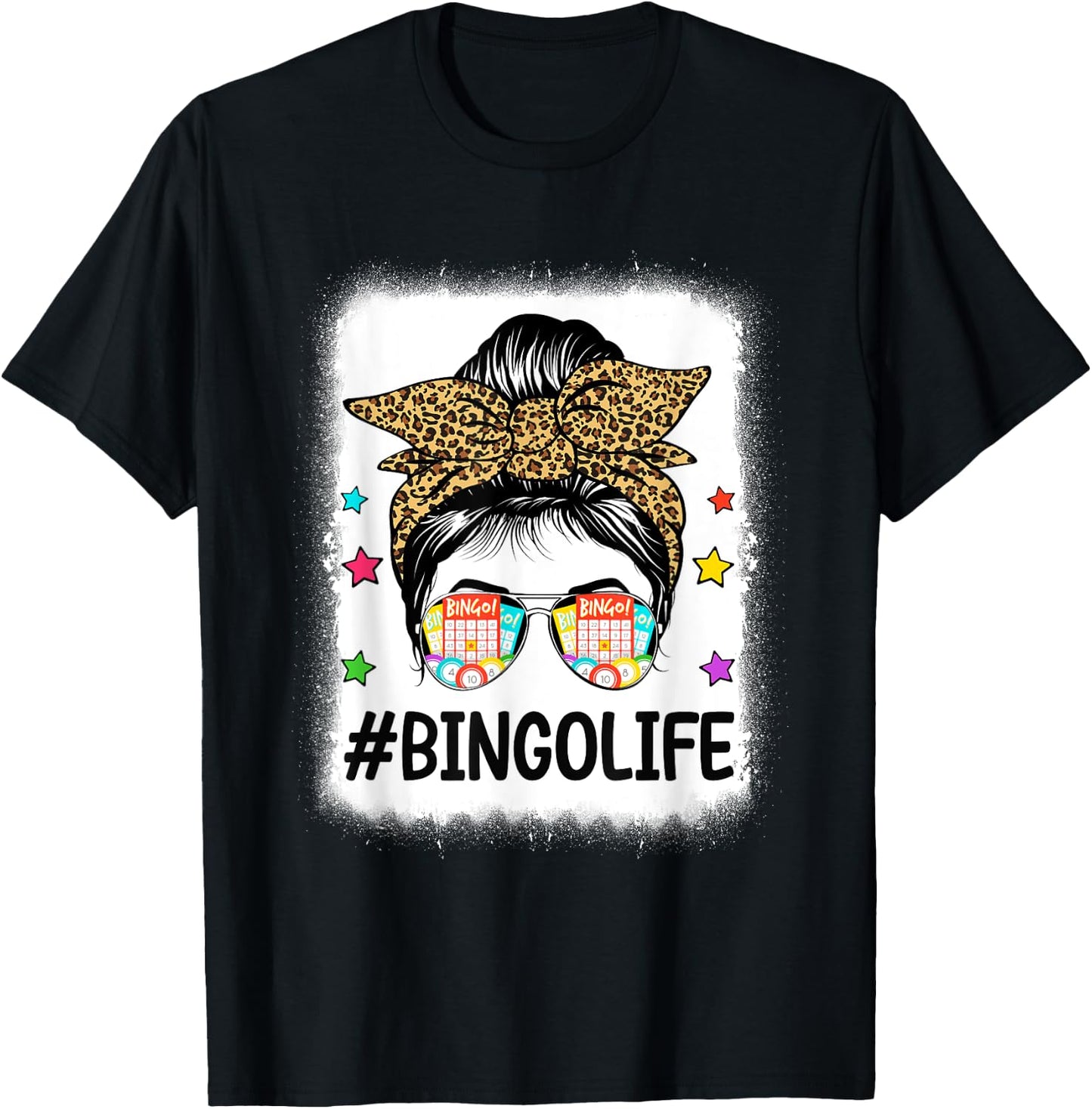 Funny Bingo Life Bingo Messy Buns Gambling Bingo T-Shirt - T-Shirt | Black