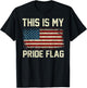 This Is My Pride Flag American 4th of July Patriotic Vintage T-Shirt - T-Shirt | Black