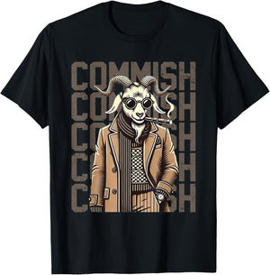 Fantasy Football Commissioner Funny Draft Goat Commish T-Shirt - T-Shirt | Black