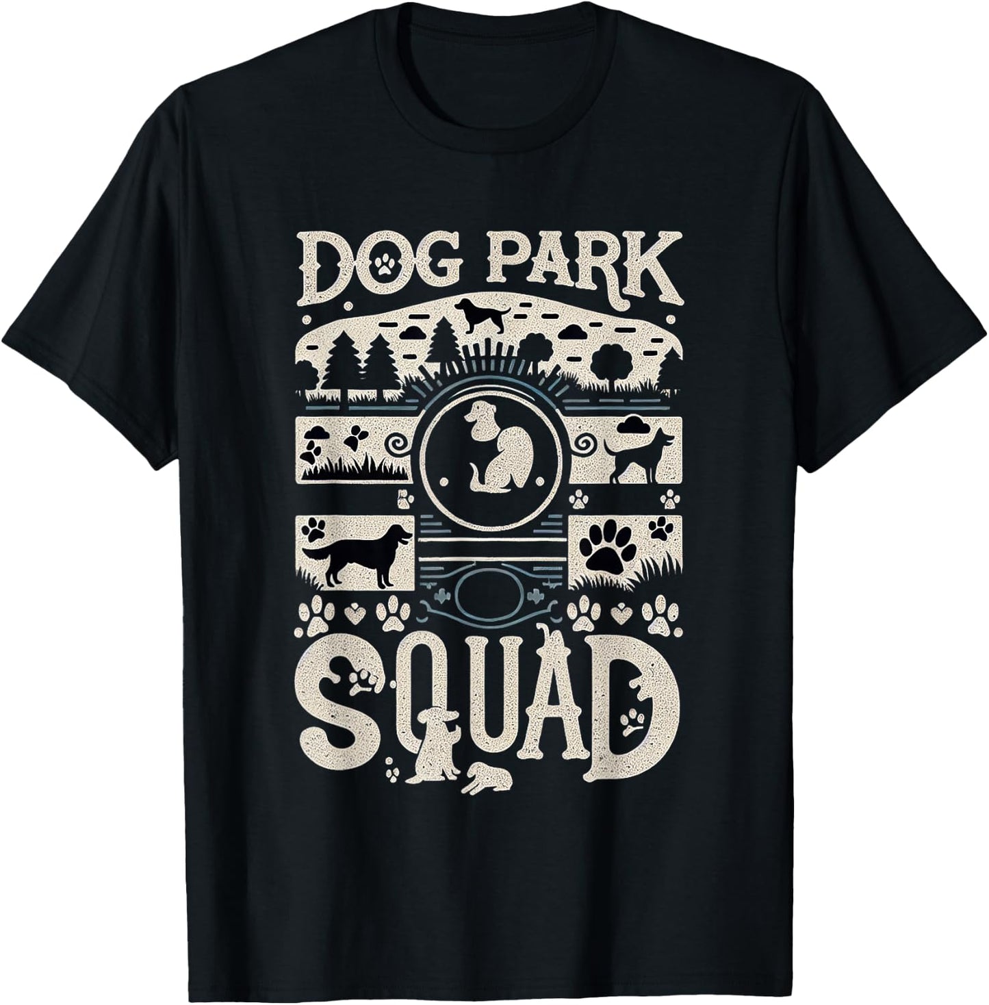 Dog Park Squad Pet Friendly Outdoor Socializing T-Shirt - T-Shirt | Black
