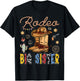 Rodeo Big Sister Western Birthday Cowboy Matching Family T-Shirt - T-Shirt | Black