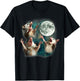 Three Possum Moon 3 Opossum Funny Weird Cursed Dank Meme T-Shirt - T-Shirt | Black