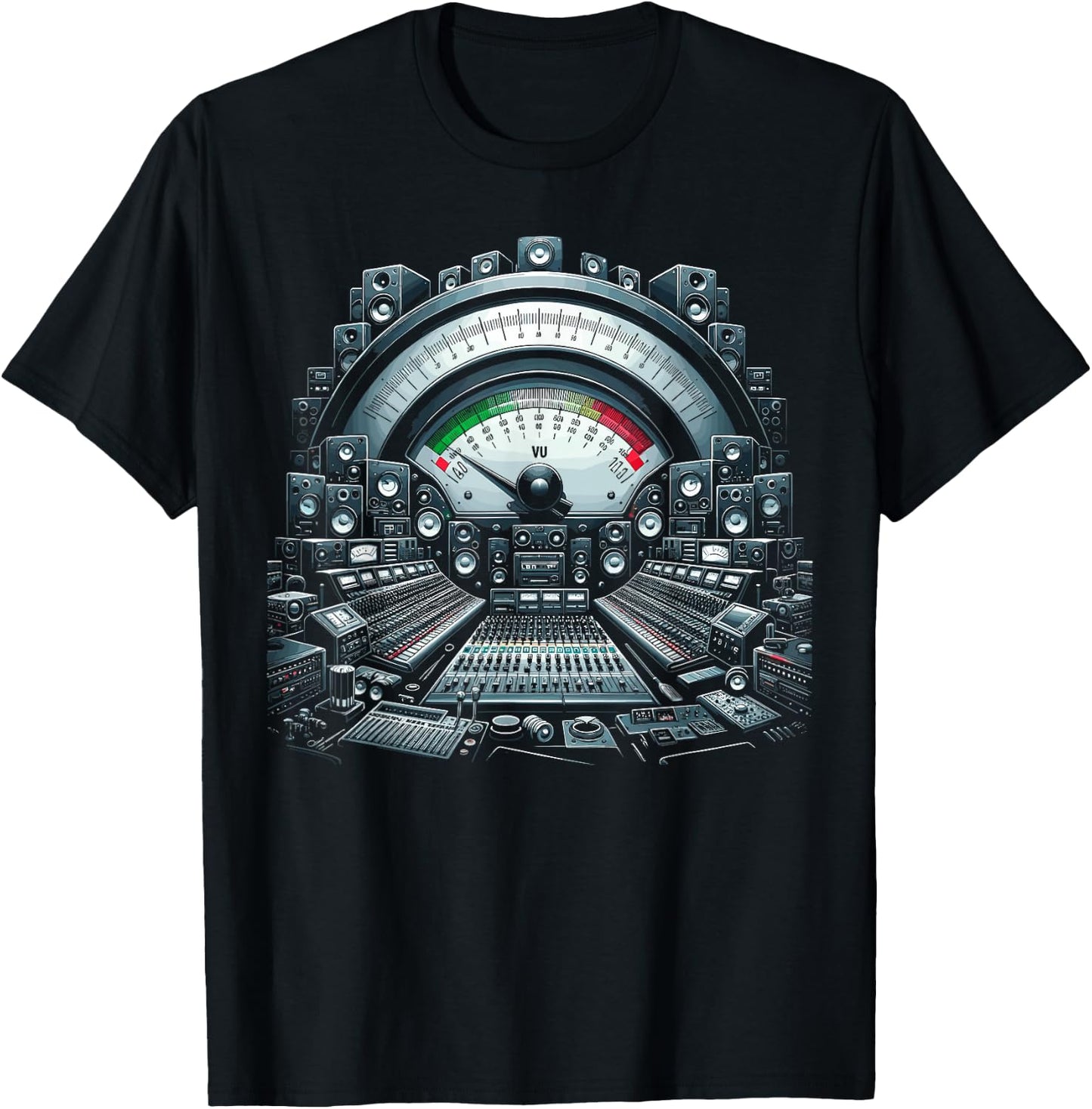VU Meter Audiopile Analog Music Sound Engineer T-Shirt - T-Shirt | Black