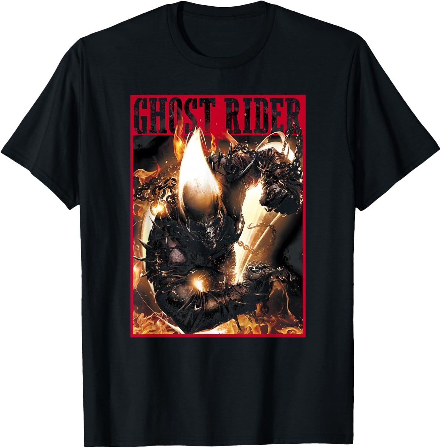 Marvel Ghost Rider Fury Comic Wanted Poster T-Shirt - T-Shirt | Black