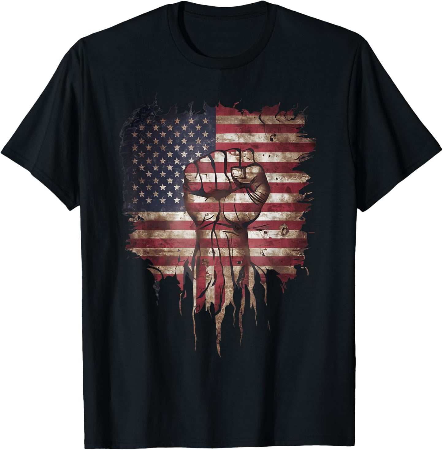 United We Stand Patriotic Gift USA Flag T-Shirt - T-Shirt | Black