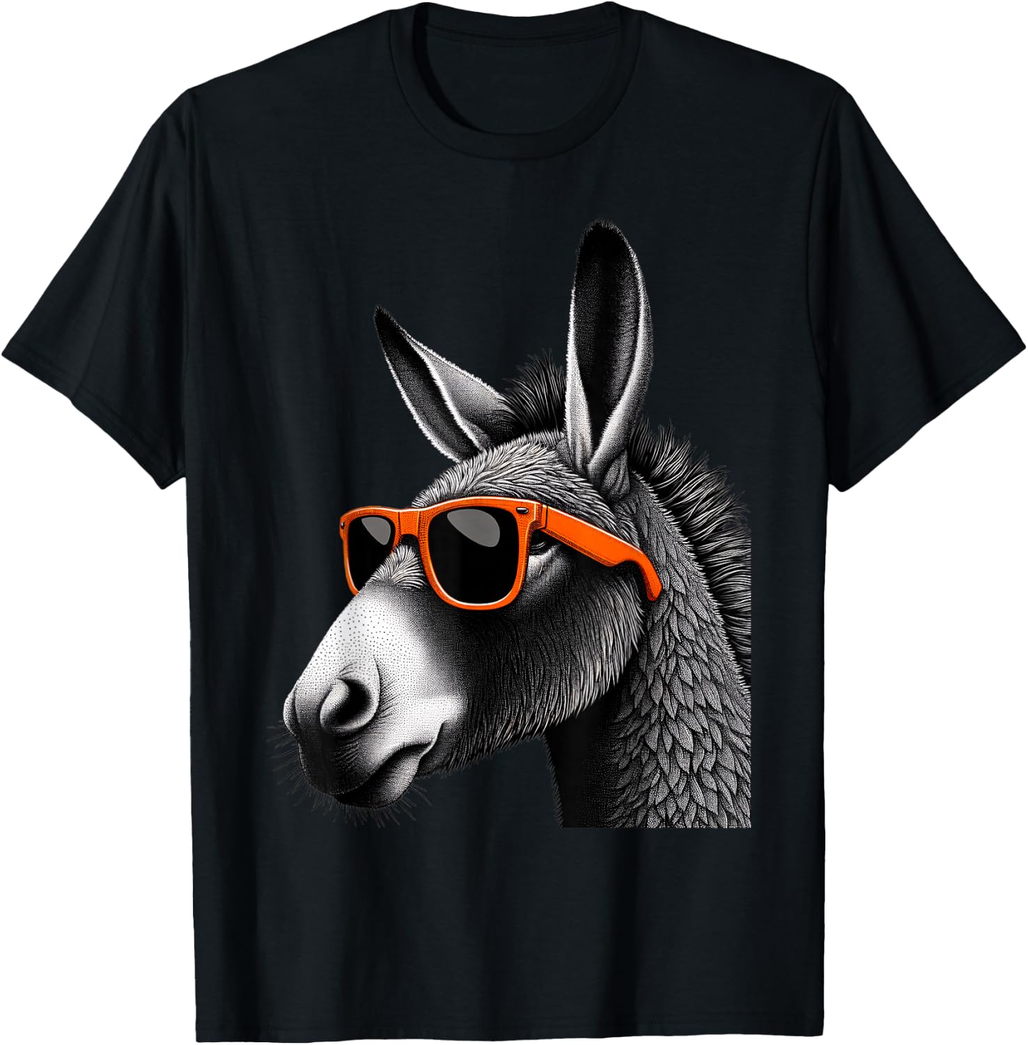 Cool Mule Wearing Sunglasses Graphic Art T-Shirt - T-Shirt | Black