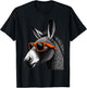 Cool Mule Wearing Sunglasses Graphic Art T-Shirt - T-Shirt | Black