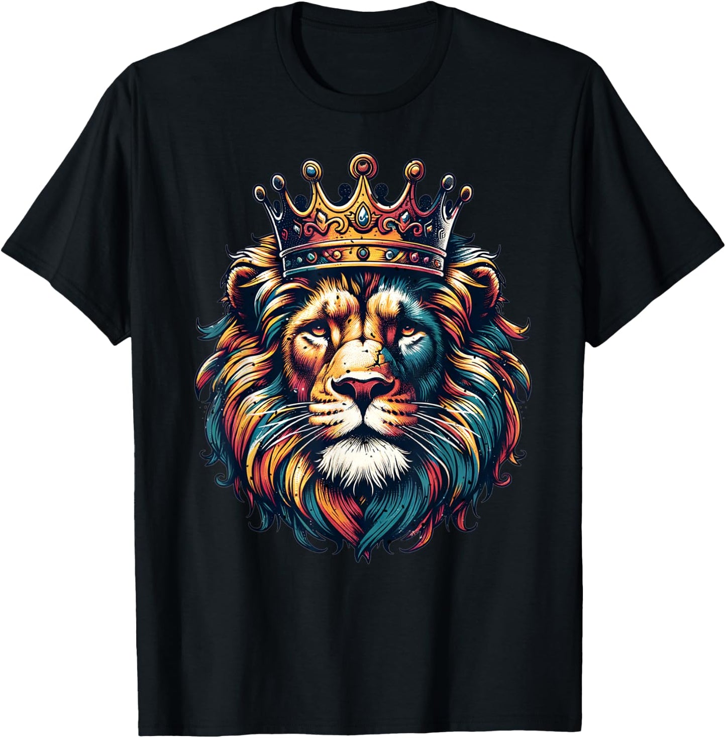 (2 SIDED) Lion of Judah Hebrew Black Israelite Bible Verses T-Shirt - T-Shirt | Black