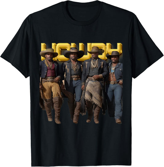 Black Cowboy Western Rodeo Melanin Black History Texas Men T-Shirt - T-Shirt | Black