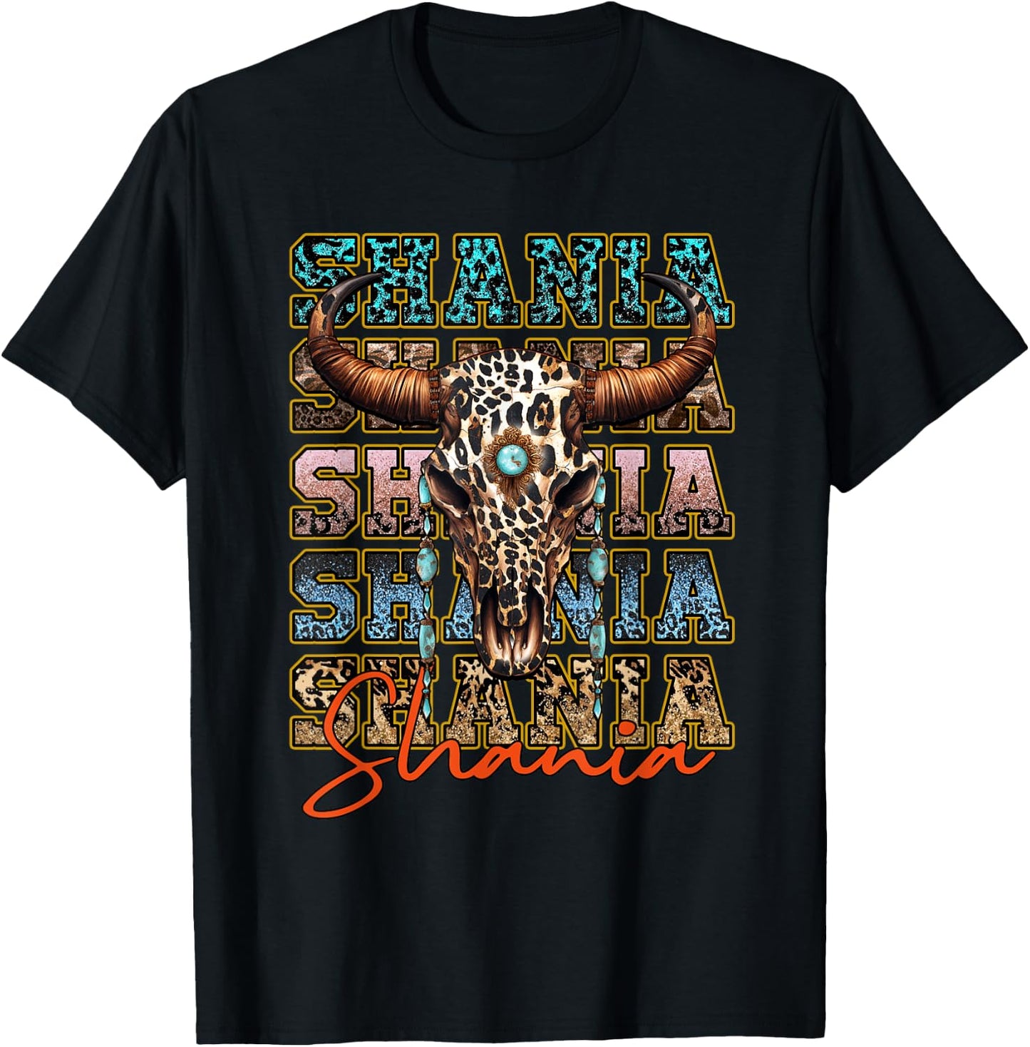 Love Shania First Name Personalized Team Shania Family Pride T-Shirt - T-Shirt | Black