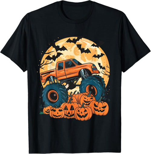 Ghost Truck Moon Pumpkin Toddler Boys Halloween Teens Kids