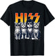 Hiss Funny Cat Lover Funny Cats Kittens Rock Rockin Cat Own T-Shirt - T-Shirt | Black