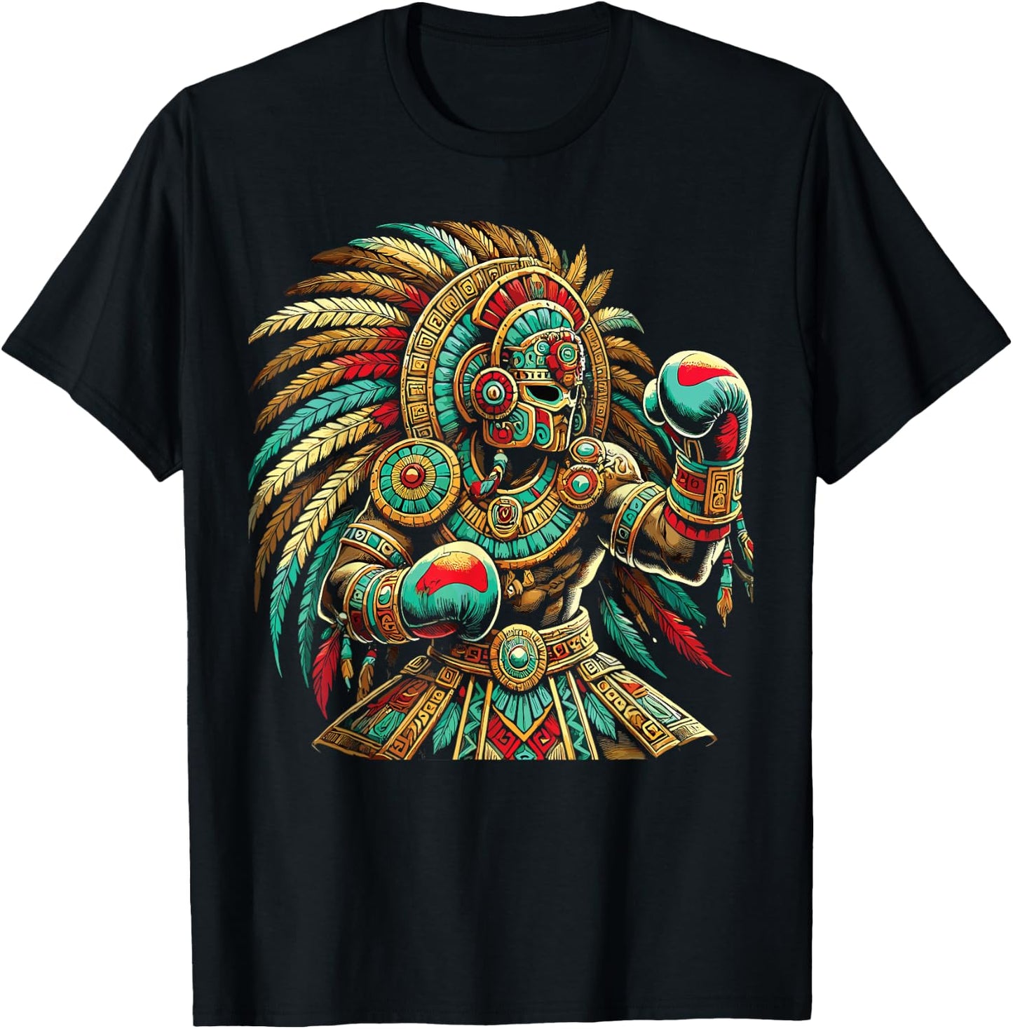 Mexican Boxing Pride Inka Sports Design T-Shirt - T-Shirt | Black