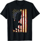 Eagle Silhouette American Flag 4th of July Men T-Shirt - T-Shirt | Black