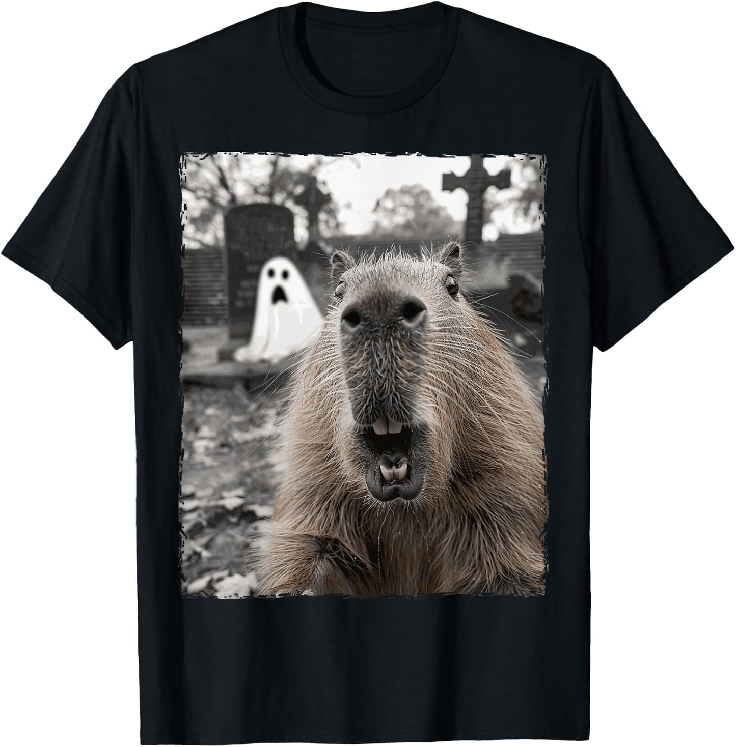Funny Capybara Halloween Costume T-Shirt - T-Shirt | Black