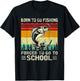 Born To Go Fishing Forced School Funny Men Women Kids Boys T-Shirt - T-Shirt | Black