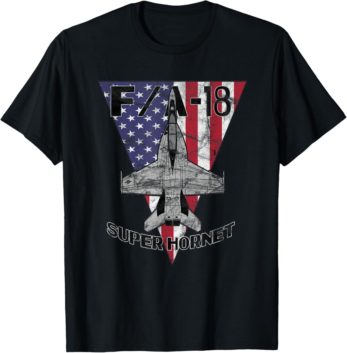 F/A-18 E/F Super Hornet Jet Fighter Airplane Vintage T-Shirt - T-Shirt | Black