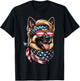 4th of July Patriotic Funny German Shepherd July 4th USA T-Shirt - T-Shirt | Black